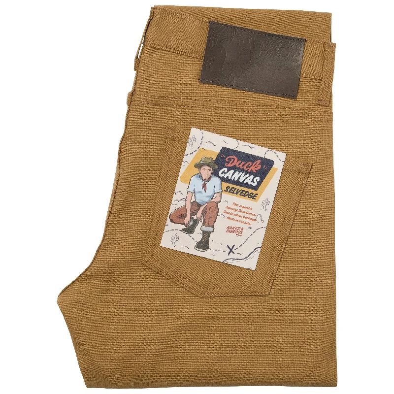 Men's Jeans with a Frayed Hem for a Casual and Effortless StyleSuper Guy - Duck Canvas Selvedge