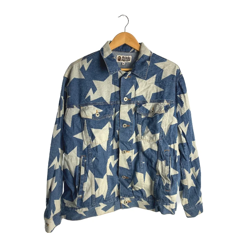 Windbreaker men jackets with UV protection for outdoor activitiesBAPE/Denim Jkt/M/Indigo/Cotton/001LJI301002M