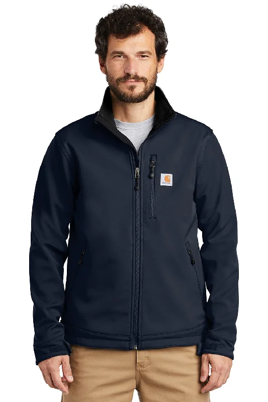 Down - filled men jackets in bright colors for winter fashionCarhartt Mens Crowley Wind & Water Resistant Full Zip Jacket - Navy Blue