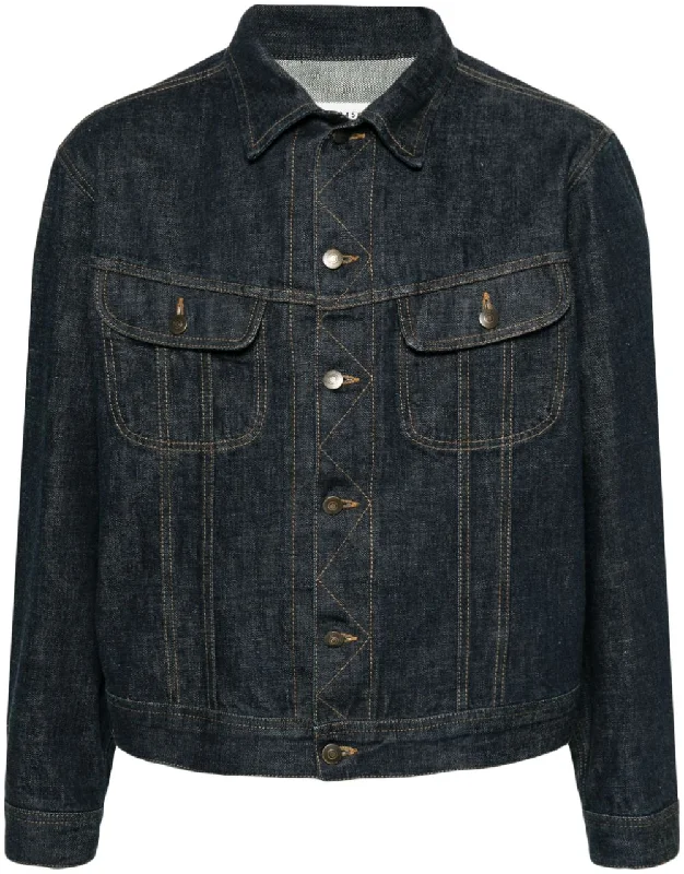 Plus - size men jackets with adjustable drawstrings for a comfortable fitCotton Denim Jacket