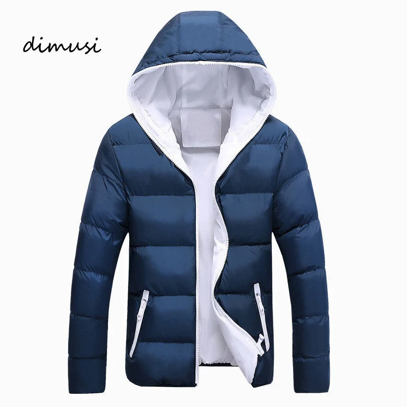 Checkered men jackets in a plaid pattern for a preppy appearanceDIMUSI Men Winter Jacket Fashion Hooded Thermal Down Cotton Parkas Male Casual Hoodies Windbreaker Warm Coats 5XL,YA696