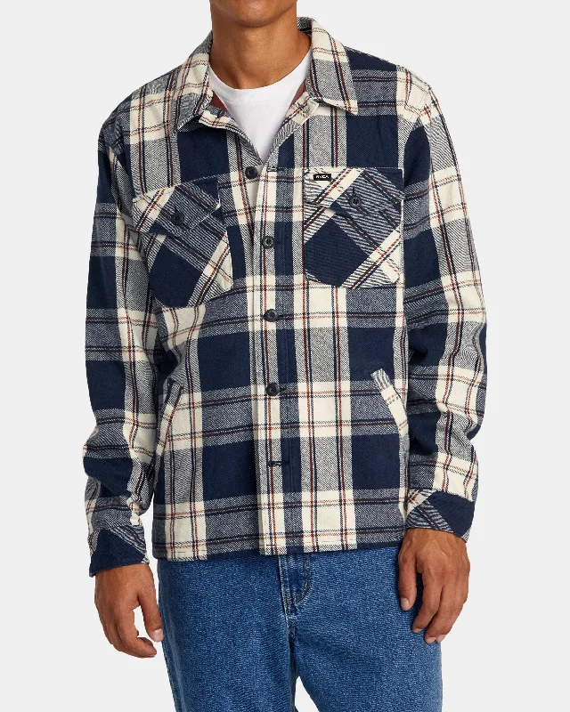 Checkered men jackets in a plaid pattern for a preppy appearanceFlight Risk Shirt Jacket - Moody Blue