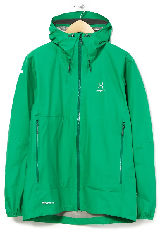 Men jackets with a media - friendly pocket for easy access to gadgetsHaglöfs Men's L.I.M GORE-TEX Jacket - Jelly Green