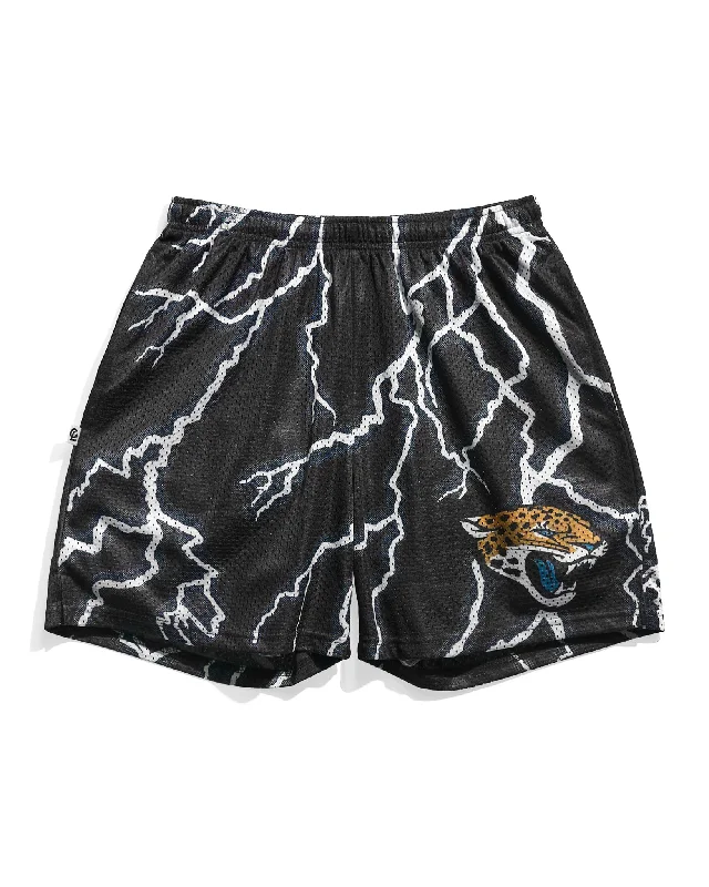 Embroidered men jackets with intricate floral designs for a unique aestheticJacksonville Jaguars Lightning Retro Shorts