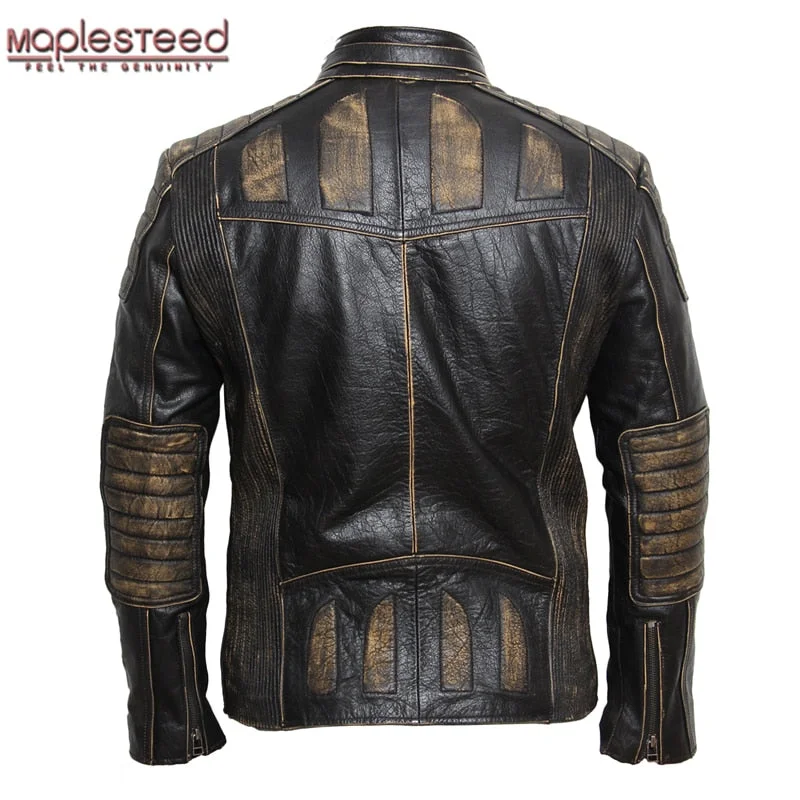 Windbreaker men jackets with UV protection for outdoor activitiesMAPLESTEED Vintage Motorcycle Jacket Men Leather Jacket 100% Cowhide Genuine Leather Jackets Mens Biker Coat Moto Jacket 5XL 090