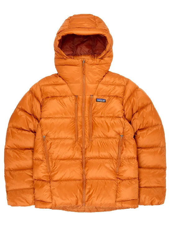 Men jackets with a hidden interior pocket for secure storagePatagonia Men's Fitz Roy Down Hoody - Redtail Rust