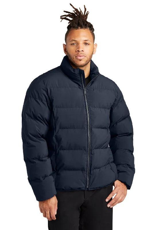 Corduroy men jackets in earthy tones for a rustic charmMercer+Mettle Mens Water Resistant Full Zip Puffy Jacket - Night Navy Blue