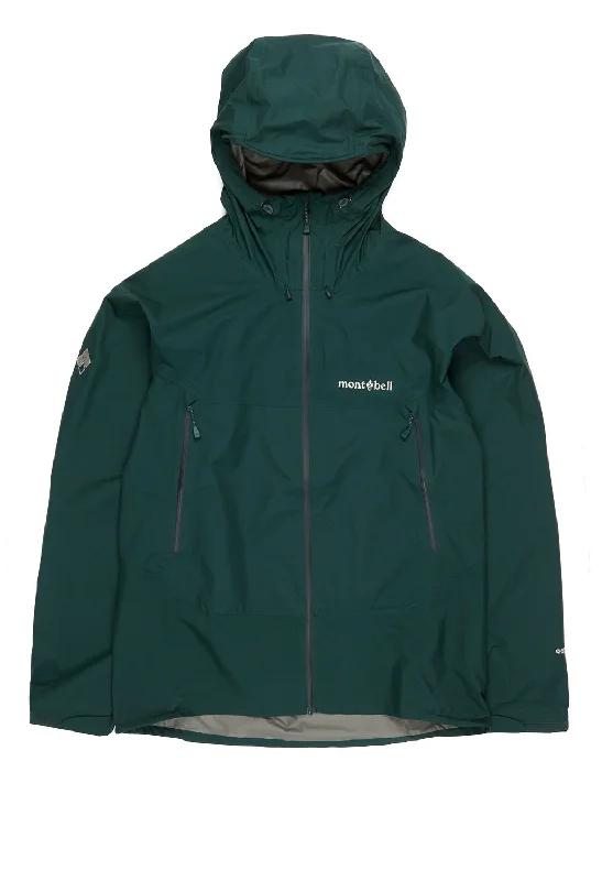 Bomber men jackets with ribbed cuffs for a classic 80s styleMontbell Men's Rain Trekker Jacket - Pine Green