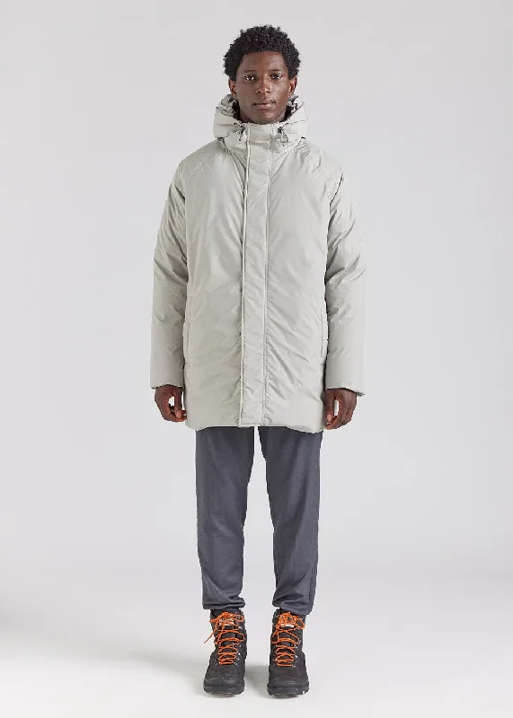 Bomber men jackets with ribbed cuffs for a classic 80s styleParka à capuche homme Pyrenex Spark en duvet naturel Willow Grey