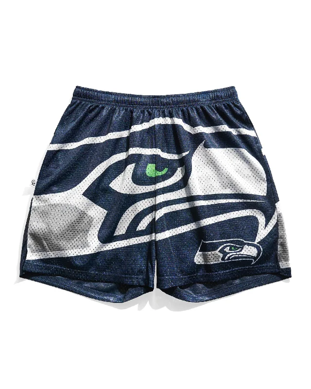 Corduroy men jackets in earthy tones for a rustic charmSeattle Seahawks Big Logo Retro Shorts