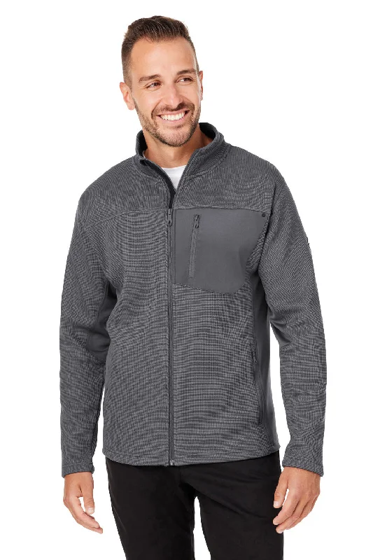 Denim men jackets with embroidered patches for a personalized touchSpyder Mens Constant Canyon Full Zip Sweater Jacket - Polar Grey