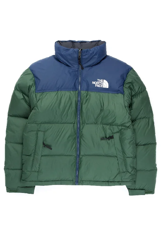 Men jackets with a zip - off sleeves to convert to a vestThe North Face 1996 Retro Nuptse Men's Jacket - Pine Needle-Summit Navy