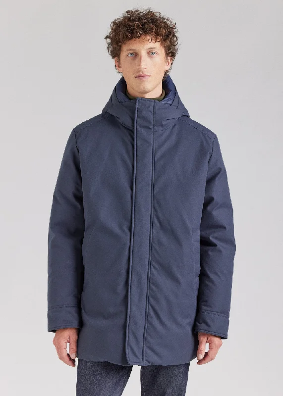 Fleece - lined men jackets for cold - weather commutingManteau parka homme Pyrenex Balme Bleu Marine