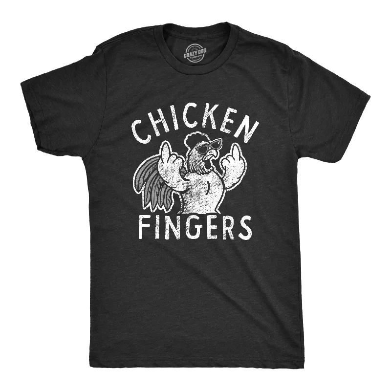 Men's long - sleeve henley t - shirts with button - down placketsChicken Fingers Men's T Shirt