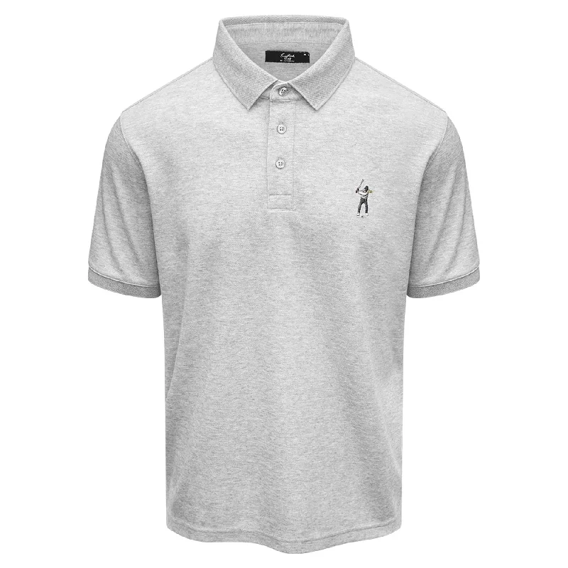 Men's color - block polo shirts with a bold fashion statementCore Pique Polo Heather Grey - W23