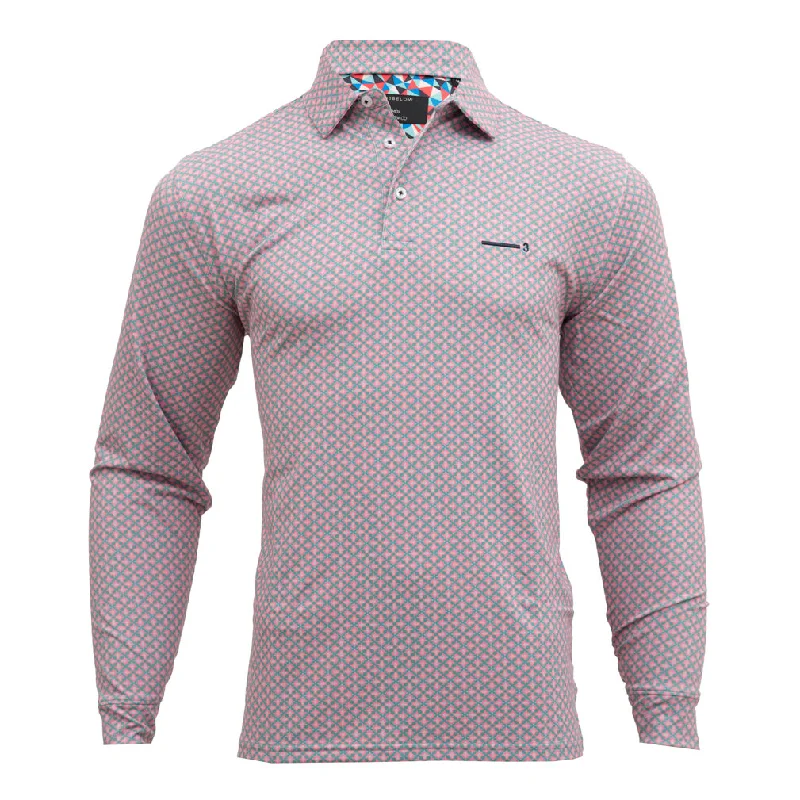 Men's polo t - shirts with a contrast collar for a preppy lookCRIMSON & CLOVER MEN'S FULL SLEEVE GOLF T-SHIRT