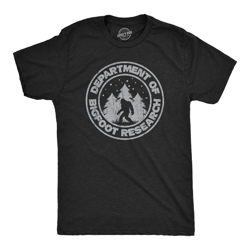 Men's slim - fit graphic t - shirts with vintage rock band printsDepartment Of Bigfoot Research Men's T Shirt