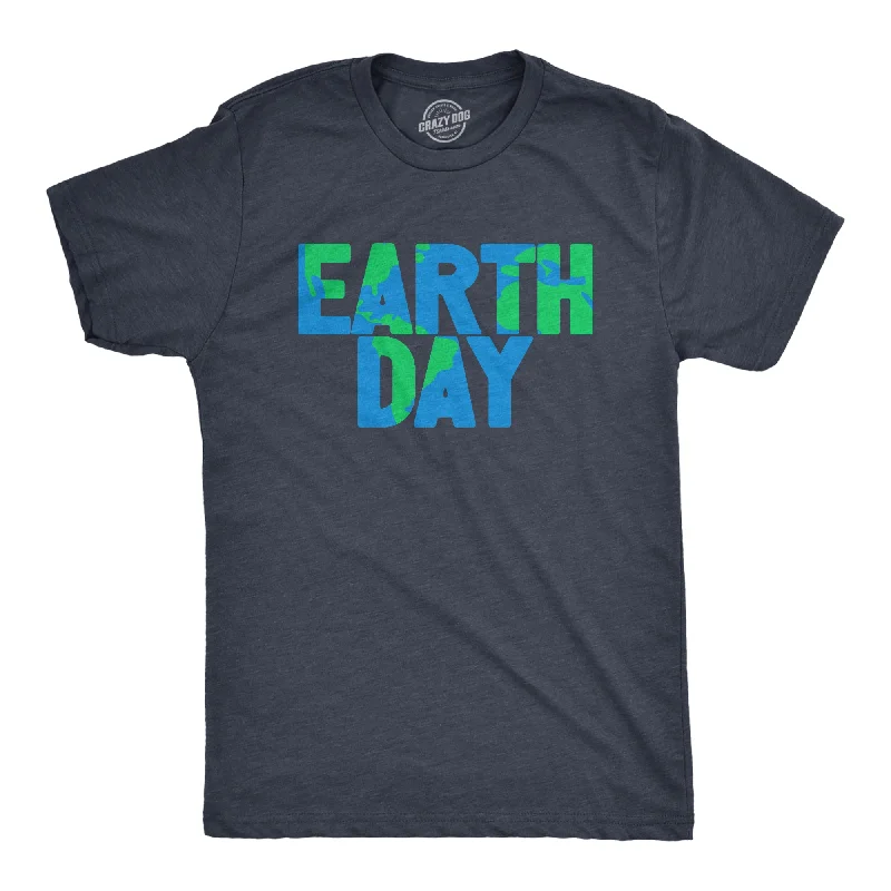 Men's mock - neck t - shirts with a modern and sleek styleEarth Day Men's T Shirt