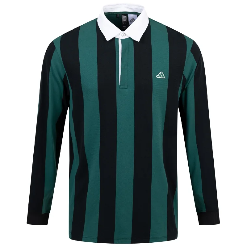 Men's luxury cashmere blend polo shirts in solid colorsGo-To LS Rugby Polo Collegiate Green - SS24