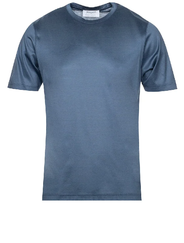 Men's long - sleeve henley t - shirts with button - down placketsT-Shirt Blue