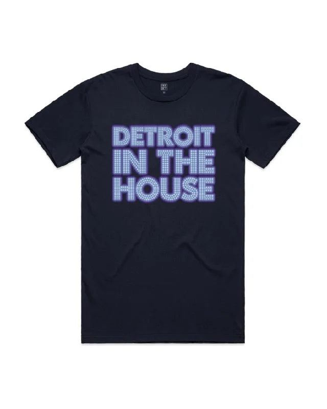 Men's tie - dye t - shirts with a bohemian styleInk Detroit - DETROIT IN THE HOUSE - T-Shirt - Midnight Navy