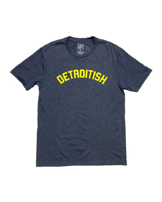 Men's printed Hawaiian t - shirts for tropical vacationsInk Detroit Detroitish T-Shirt - Maize & Blue