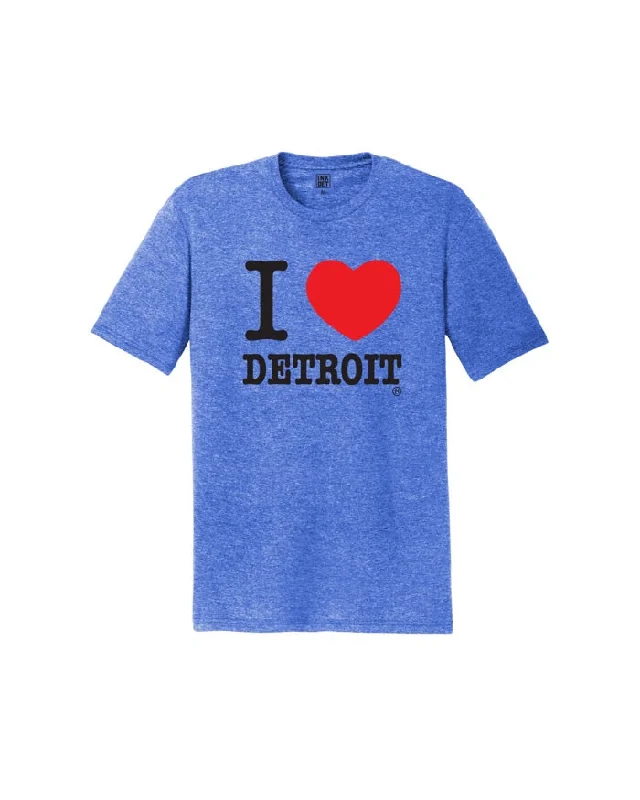 Men's distressed denim - look t - shirts with a rugged appealInk Detroit - I Love Detroit T-Shirt - Blue