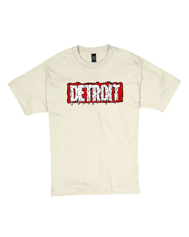 Men's polo t - shirts with a contrast collar for a preppy lookInk Detroit - MARVELous DETROIT DRIP - T-Shirt - Natural