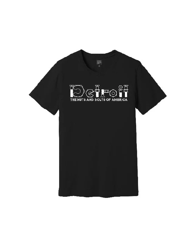 Men's moisture - wicking athletic t - shirts for intense workoutsInk Detroit - Nuts and Bolts T-Shirt - Black