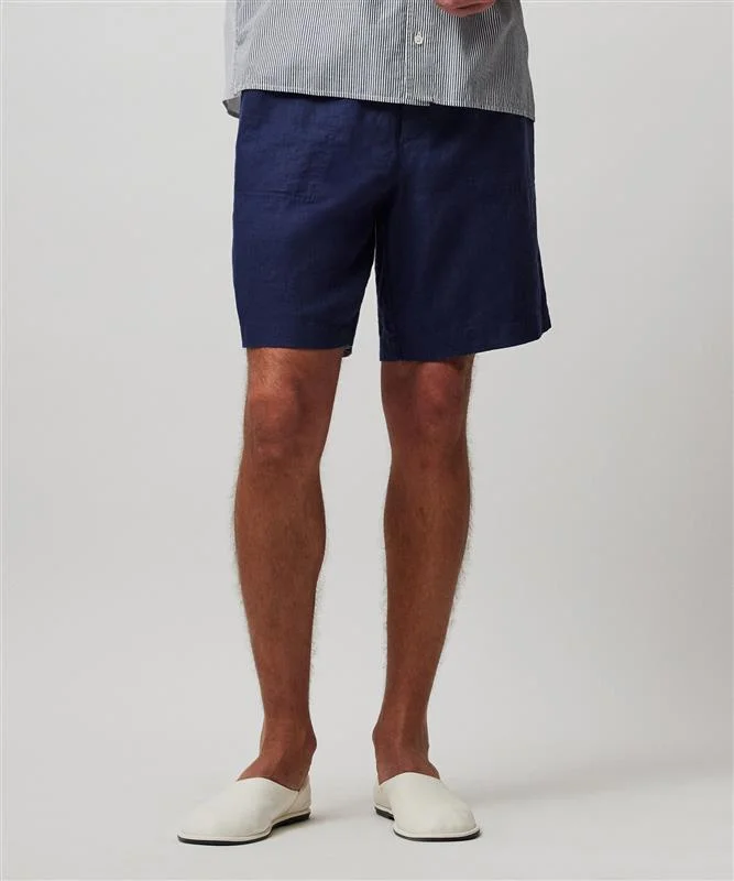 Men's UV - protection t - shirts for outdoor activities in the sunLinen Pull-On Shorts - Ink