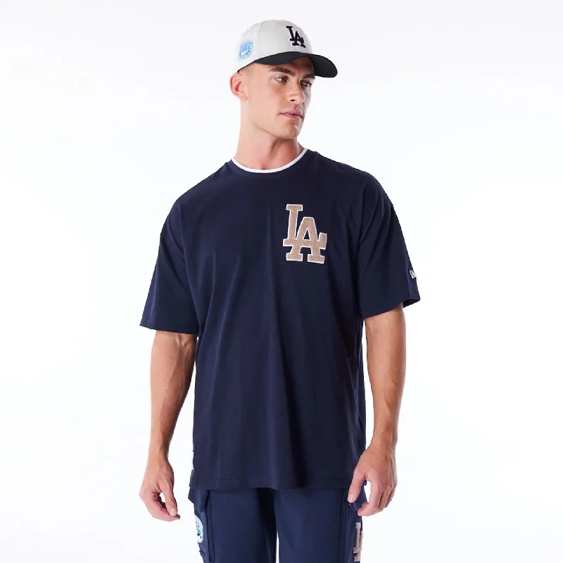 Men's organic cotton crew - neck t - shirts for everyday comfortLA Dodgers World Series Navy Drop Shoulder T-Shirt