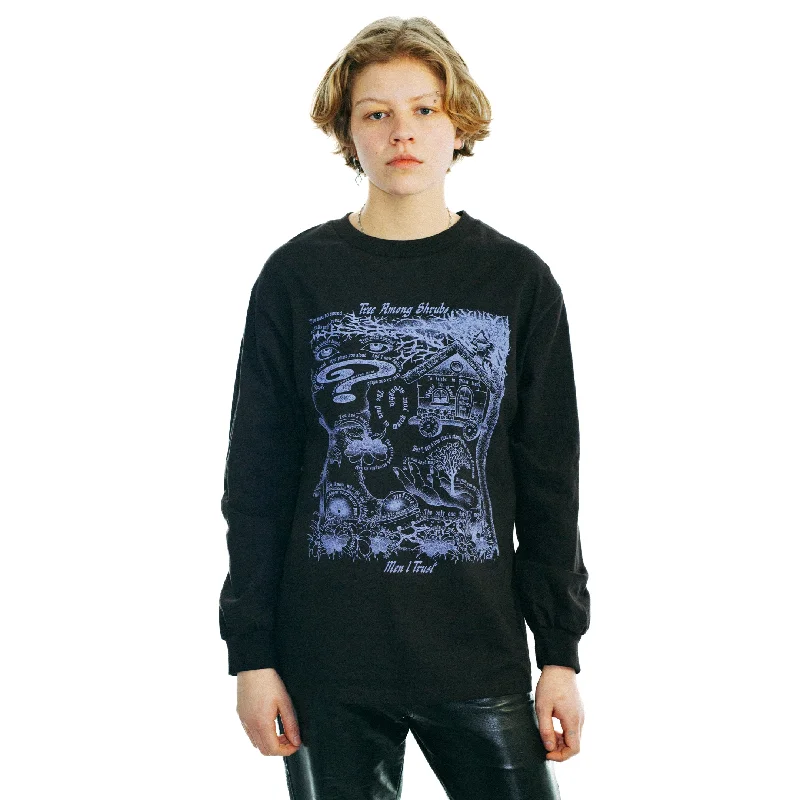 Men's distressed denim - look t - shirts with a rugged appealLong Sleeve - Tree Among Shrubs