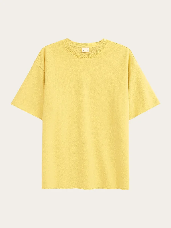 Men's plus - size pocket t - shirts with a classic lookLoose fit reactive dyed sweat t-shirt - GOTS/Vegan - Misted Yellow