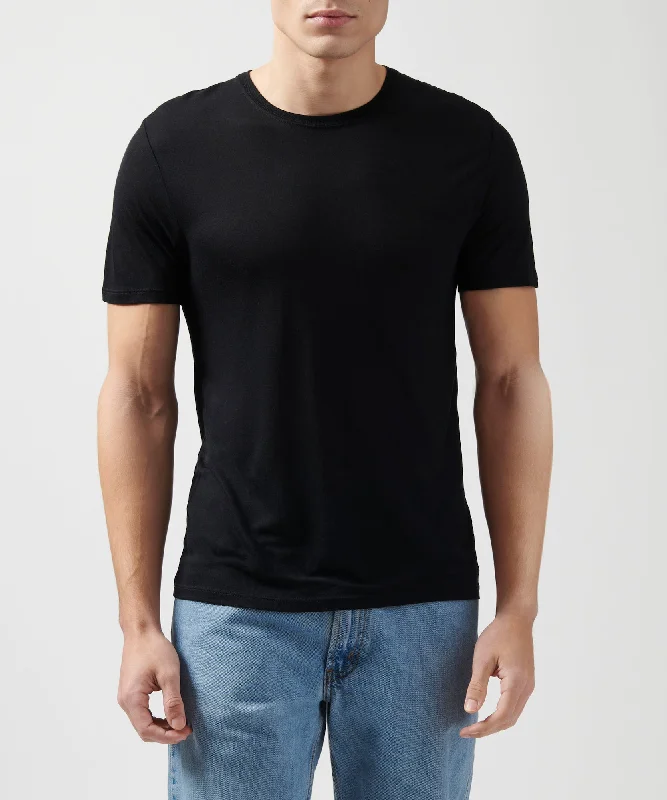 Men's UV - protection t - shirts for outdoor activities in the sunModal Jersey Crew Neck Tee - Black