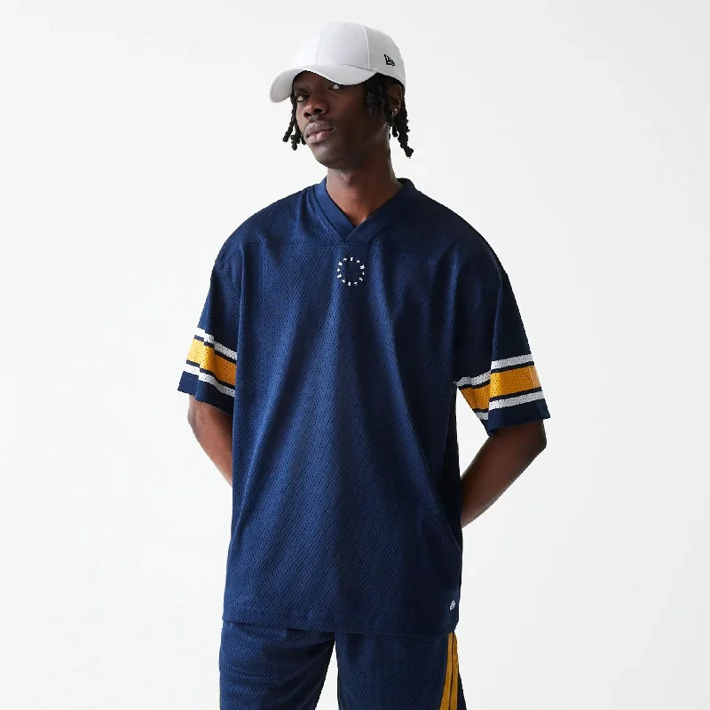 Men's polo t - shirts with a contrast collar for a preppy lookNew Era Street Dangle Blue T-Shirt