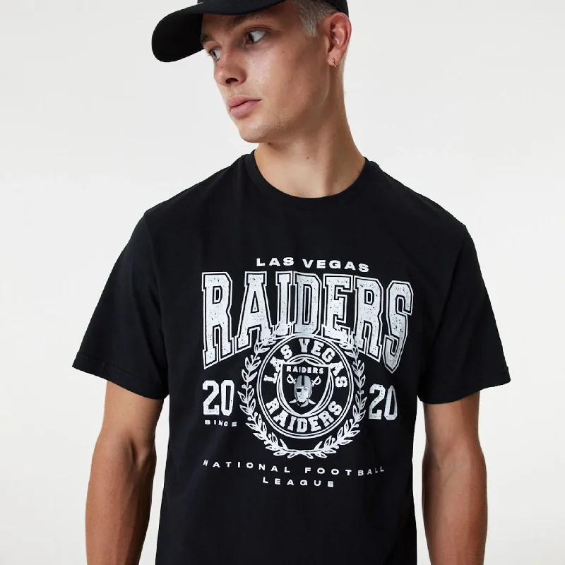 Men's slim - fit graphic t - shirts with vintage rock band printsNFL Team Graphic Las Vegas Raiders Black T-Shirt