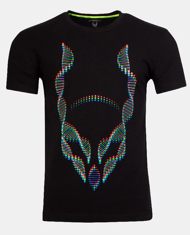 Men's button - front t - shirts with a unique artistic printMENS CYBERDOG DNA T-SHIRT