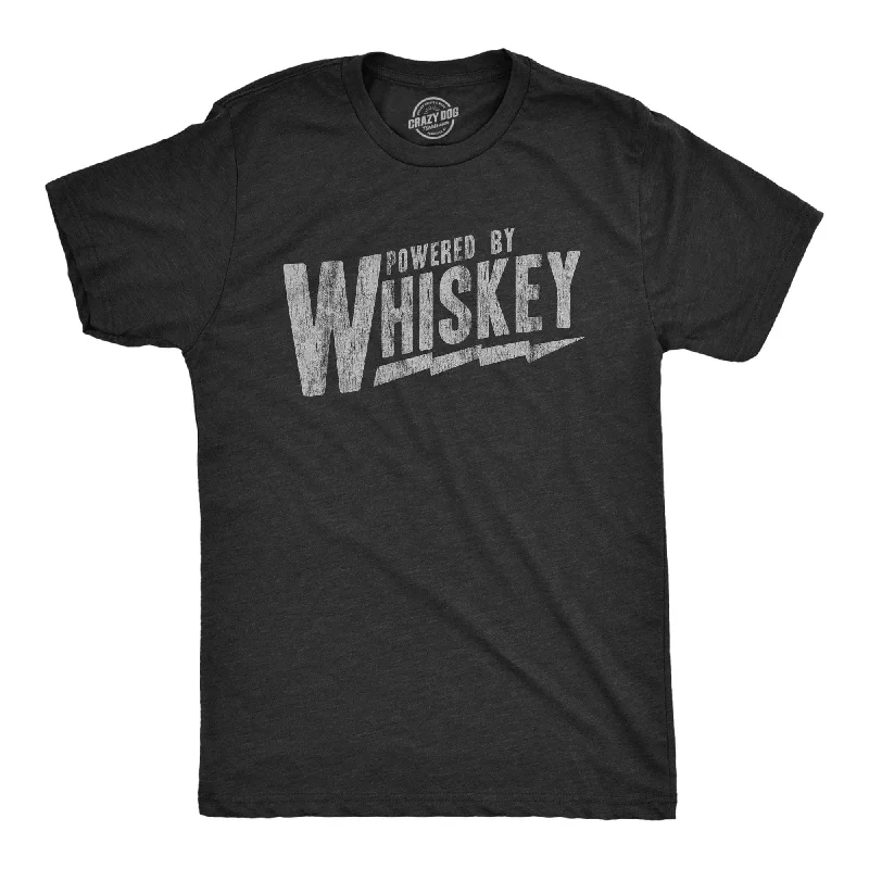 Men's lightweight performance t - shirts for running marathonsPowered By Whiskey Men's T Shirt