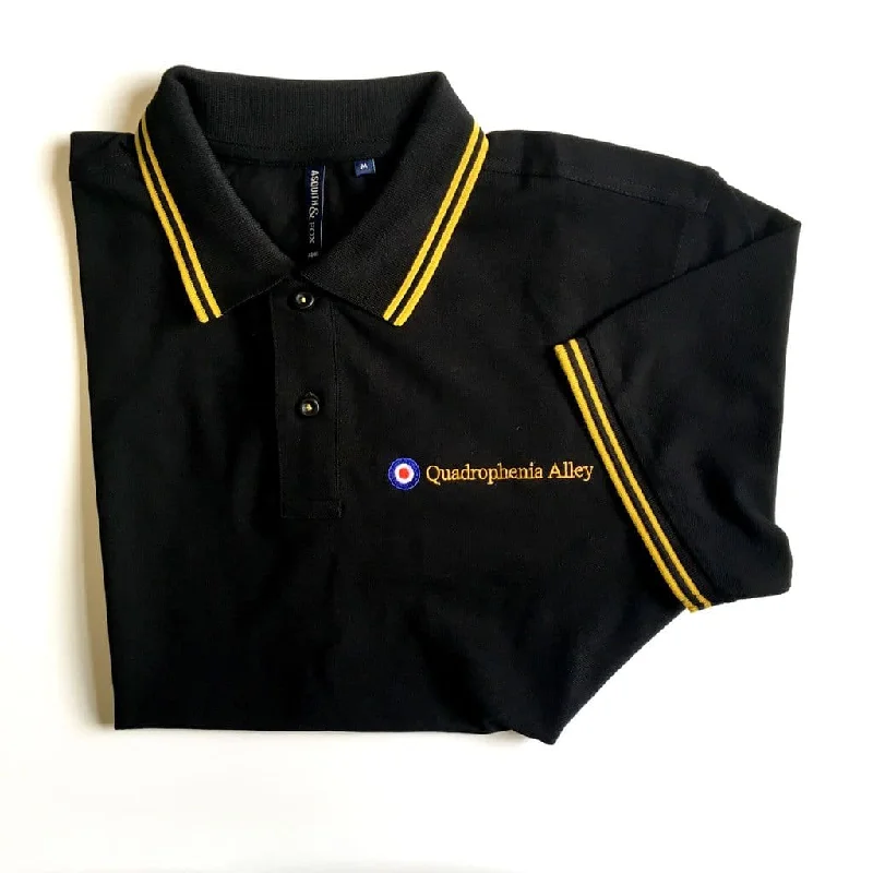 Men's color - block polo shirts with a bold fashion statementQuadrophenia Alley Men's Exclusive Target Polo Shirt Black/Yellow