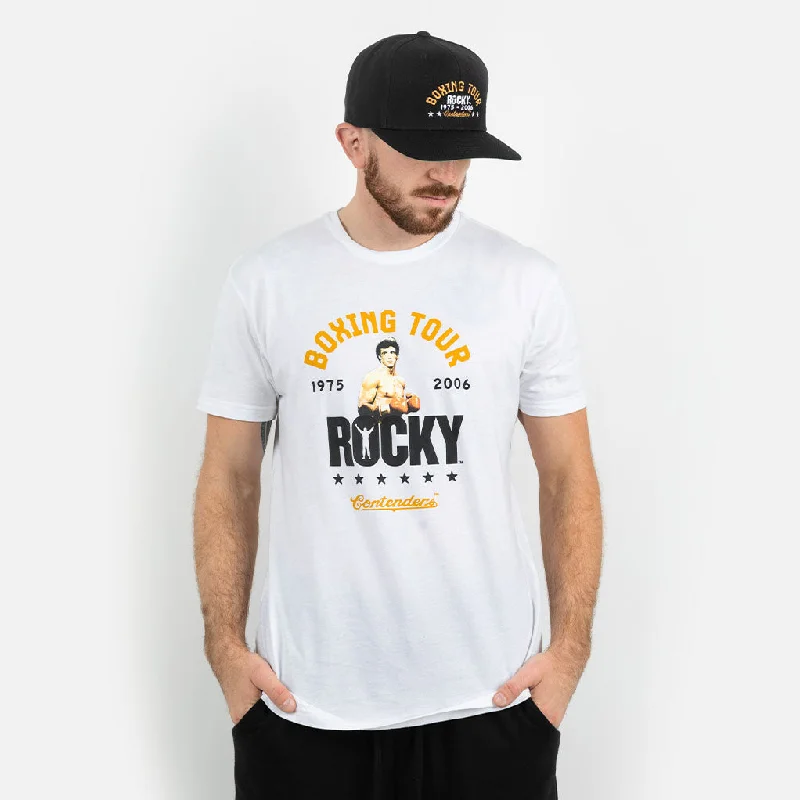 Men's lightweight performance t - shirts for running marathonsROCKY BOXING TOUR SHIRT