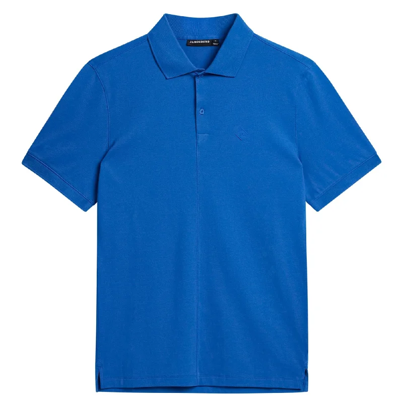 Men's slim fit short sleeve polo shirts with contrast collarsRubi Slim Polo Nautical Blue - SS24