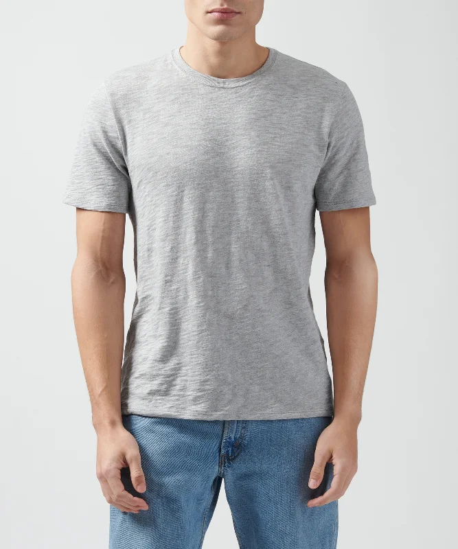 Men's eco - friendly recycled t - shirts for sustainable fashion choicesSlub Jersey Crew Neck Tee - Heather Grey