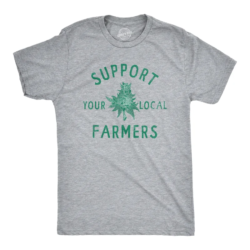 Men's slim - fit graphic t - shirts with vintage rock band printsSupport Your Local Farmers Men's T Shirt