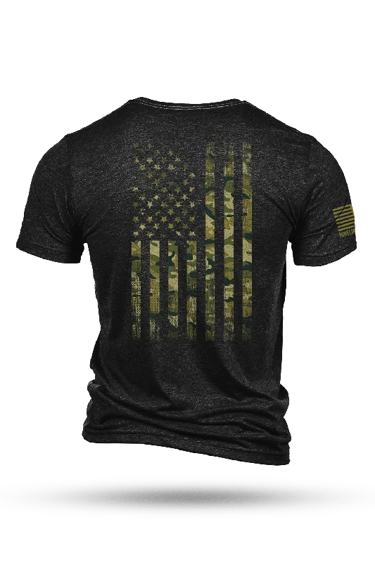 Men's tie - dye t - shirts with a bohemian styleAmerican Camo - T-Shirt