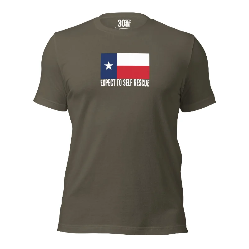 Men's organic cotton crew - neck t - shirts for everyday comfortT-shirt - Expect To Self Rescue (Texas Edition)