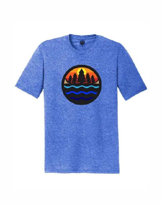 Men's organic cotton crew - neck t - shirts for everyday comfortThe Great Lakes State Logo Tri Blend T-Shirt - Royal Blue