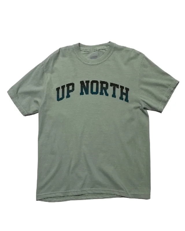 Men's button - front t - shirts with a unique artistic printThe Great Lakes State - Up North T-Shirt - Bay