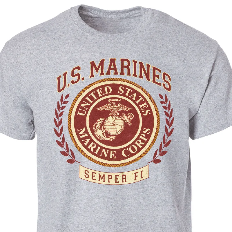 Men's ribbed t - shirts with a textured finish for added styleU.S. Marines Semper Fi Graphic T-Shirt