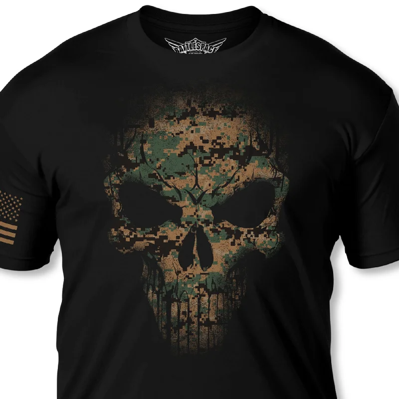 Men's mock - neck t - shirts with a modern and sleek styleMarpat Skull T-shirt