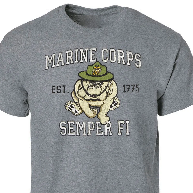 Men's moisture - wicking athletic t - shirts for intense workoutsMarine Corps Retro Bulldog